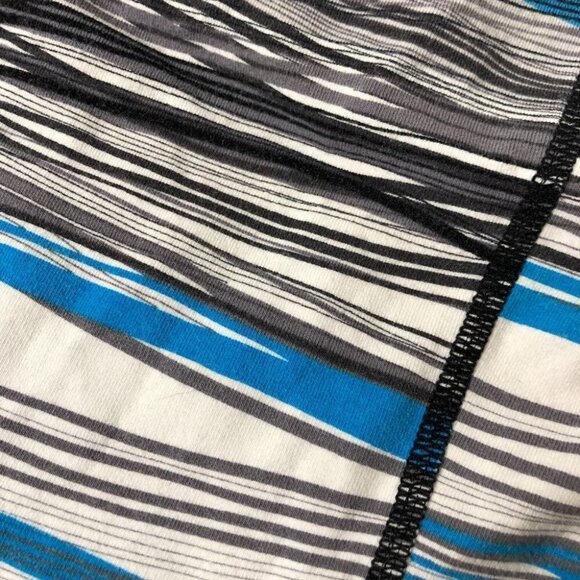 Calvin KLEIN Performance Quick Dry Blue Abstract Striped Racerback Active Tank - Picture 4 of 7